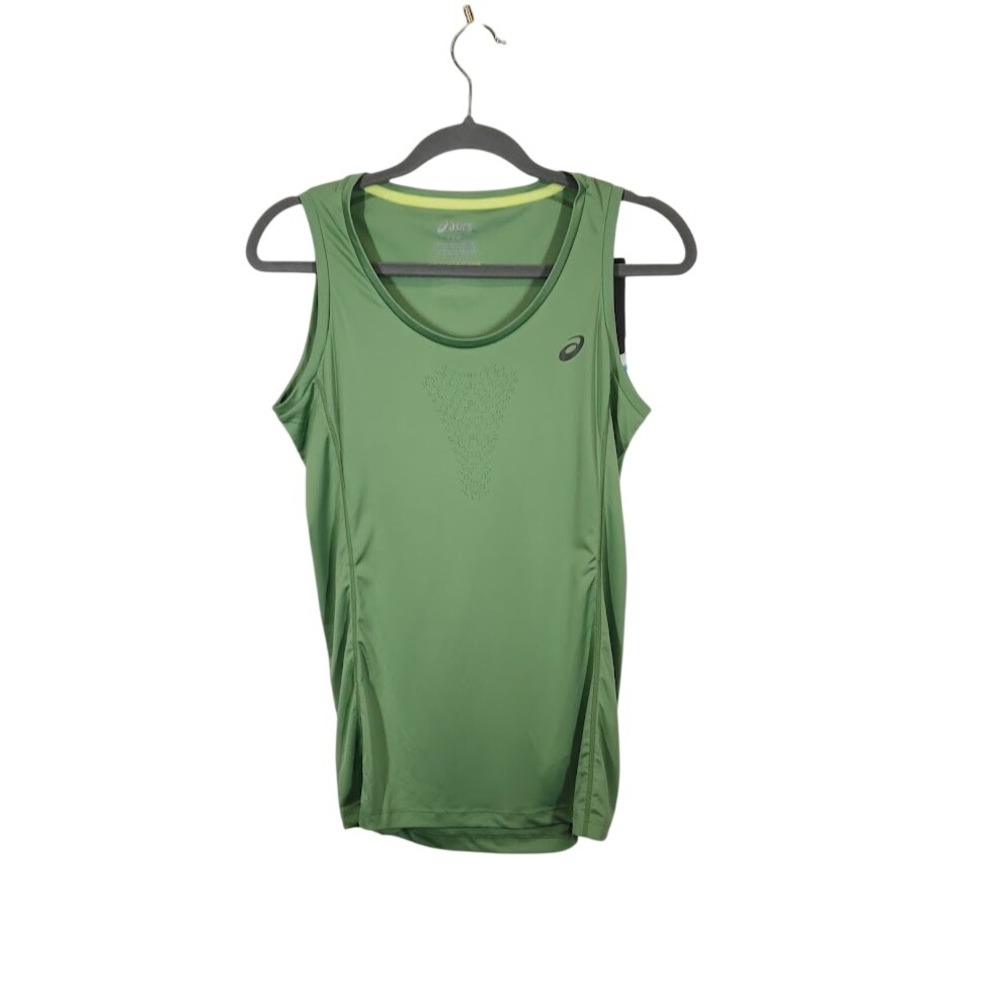 Asics Running Fujitrail Tank Top Athletic‎ Sleeveless Olive Green - Size Medium